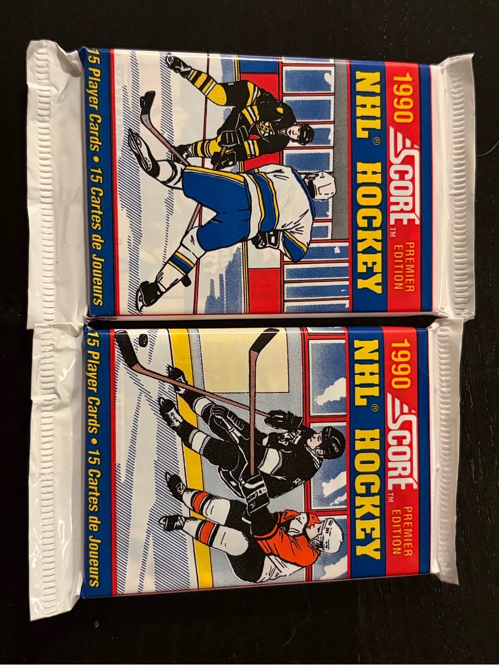 2 PACKS Score 1990/91 Hockey Cards Look For Brodeur Jagr RC Rookie Card